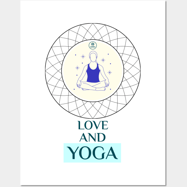 Love And Yoga Wall Art by Dosiferon